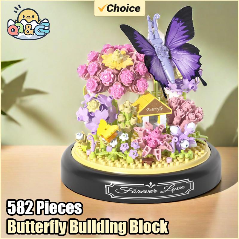 Non-Toxic Insect Immortal Flower Garden Building Blocks Toys With Display Cover Sunflower Mini Bricks Block Toy Kids Children'S Day Gifts