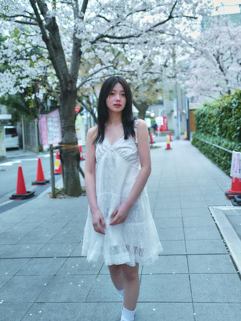 Loaegsyueol Lace Trimming Bustier Dress_White