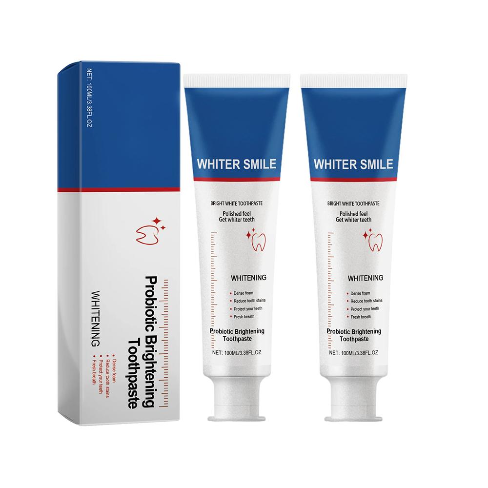 Dentifrice Probiotique Blanchissant 100ml Hygiène Bucco-Dentaire Haleine Fraîche Élimination des Taches Nettoie Dents Jaunes Blanchit les Dents Dentifrice