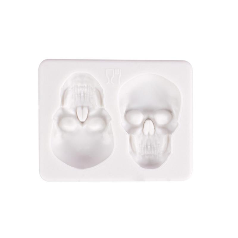 Halloween Skull Silicone Mold 3D Fondant Mold DIY Resin Ornament Mold Nonstick