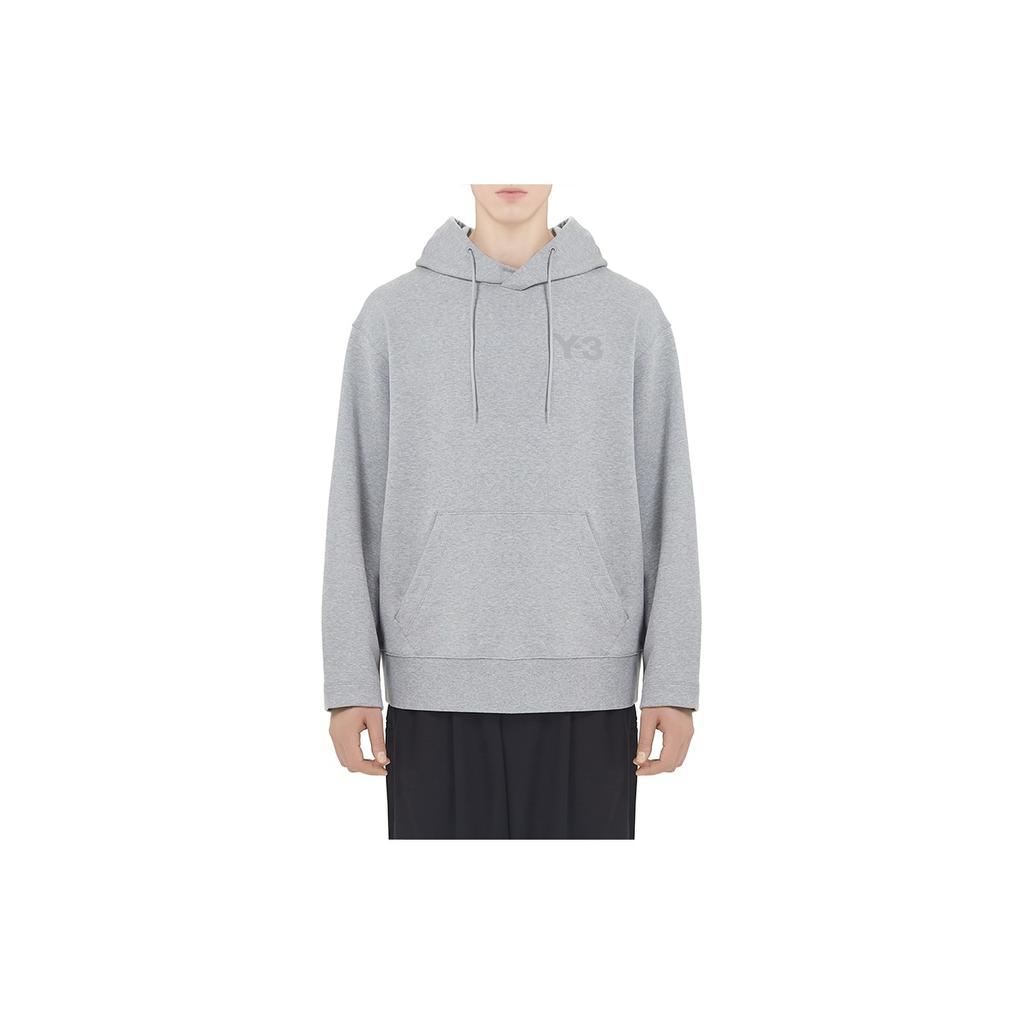 Y-3 Classic Logo Hoodie Medium Heather Grey Men Tops GK4492