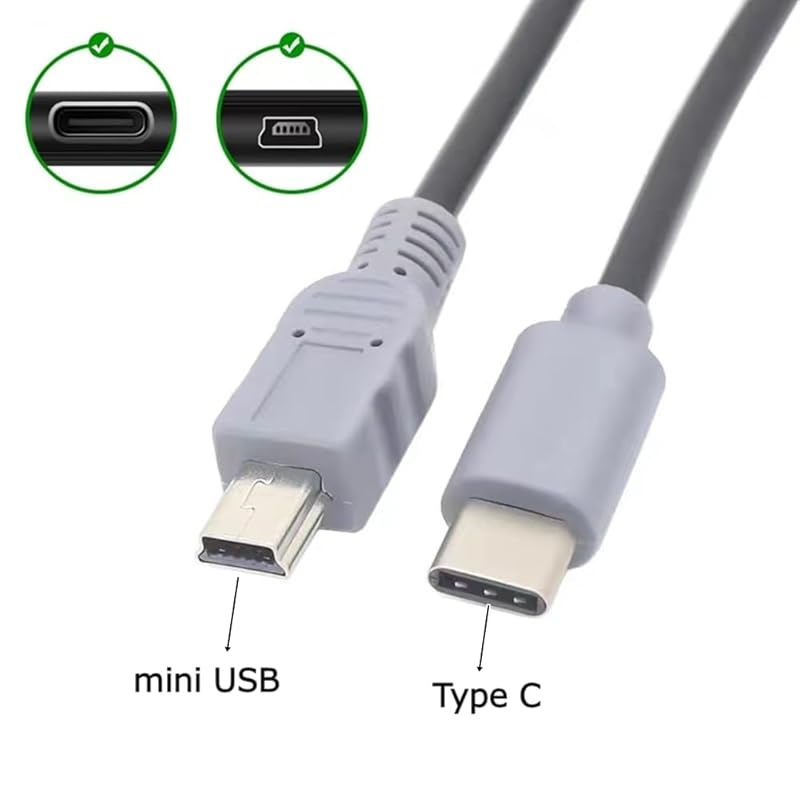 Tip C - cablu miniB cablu mini usb tată/mascul Aproximativ 25 cm cablu USB 2.0 scurt HDD HDD Pentru conexiunea camerei etc.
