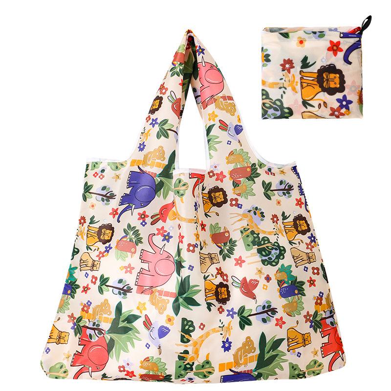 Large-Capacity Foldable Shopping Bag: Eco-Friendly Reusable Tote , Portable Handheld Storage for Grocery Beach Daily Use