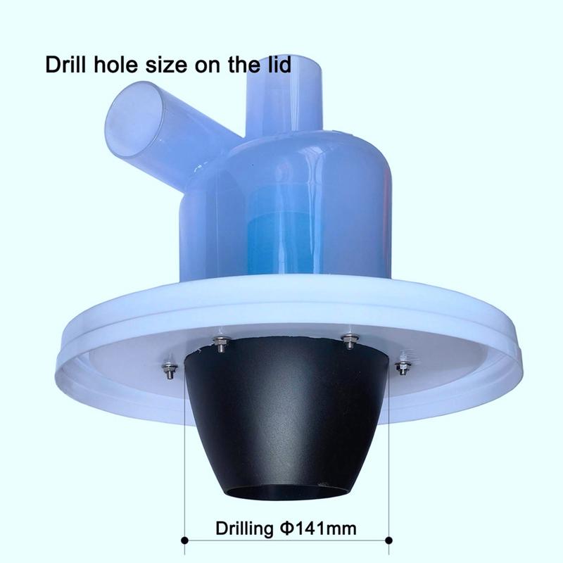 Cyklonowy odpylacz (50ST10, Przezroczysty, Turbodoładowany)