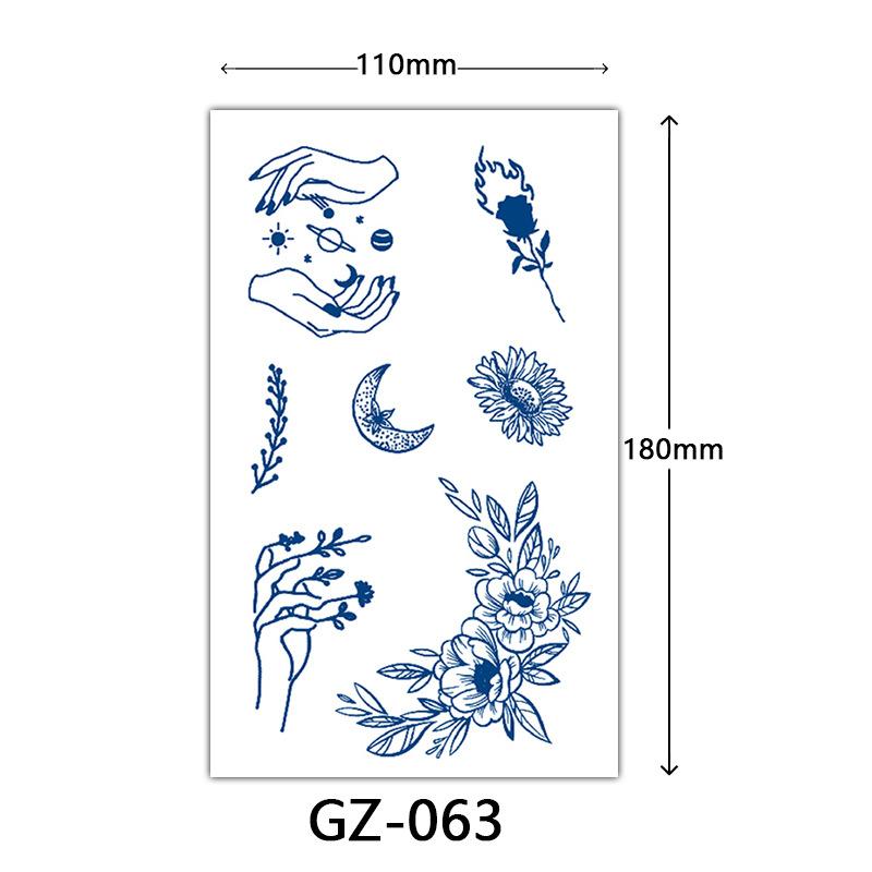 Herbal Juice Tattoo Stickers, Semi-Permanent Tattoo Stickers, Sweatproof, Lasting Tattoo Stickers