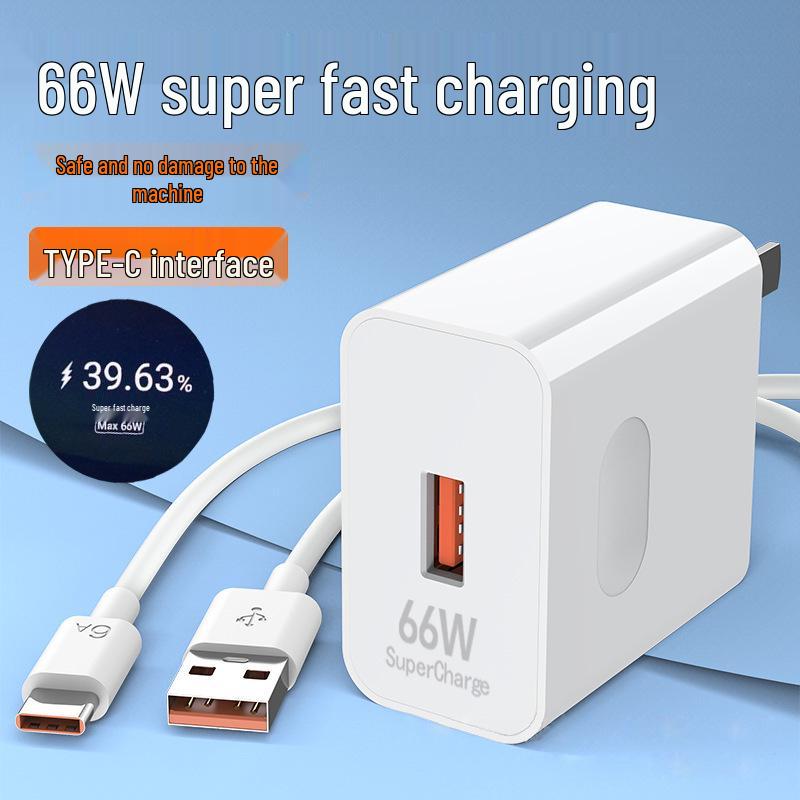 66W Super Fast Charger for Huawei, Honor, OPPO, Xiaomi Phones - 3C Certified