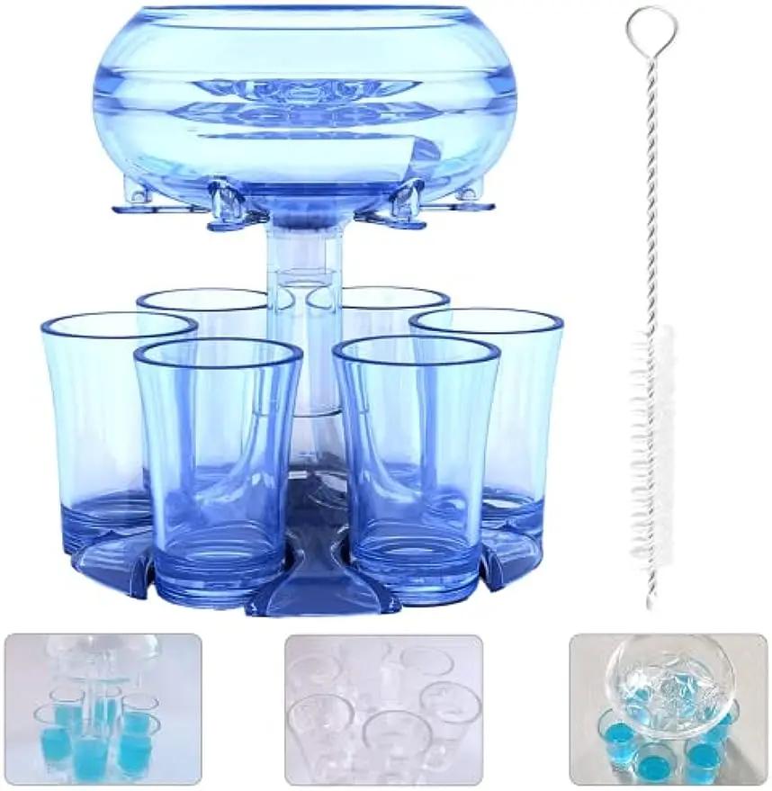 Party Game 6 Cups of Acrylic Wine Whiskey Beer Dispenser Bar Beer Cocktail Party Home Bar Party Alcoholic Beverage Dispenser