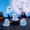 Halloween Mini Geisterfiguren mit Box Miniatur Leuchtende Geisterfigur Leuchtendes Winziges Geisterspielzeug für Heimparty-Dekoration
