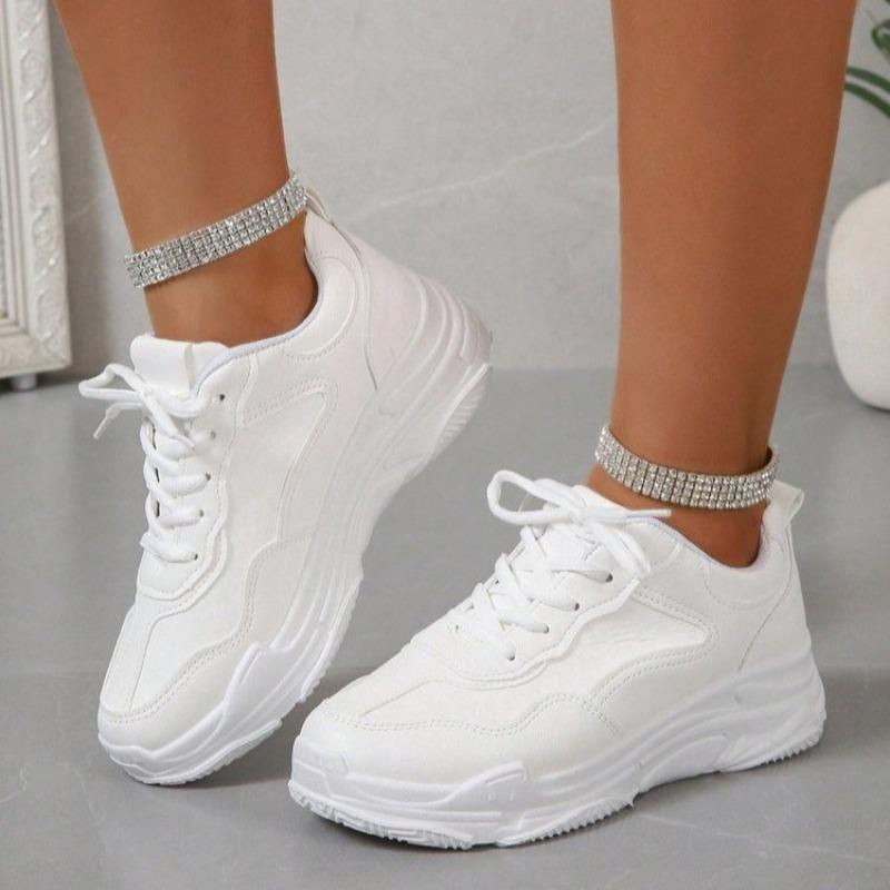 

Women s Shoes Lace-up Women s Vulcanize Shoes Fashion Outdoor Slip-Resistant Comfortable Solid Color Casual Shoes 40