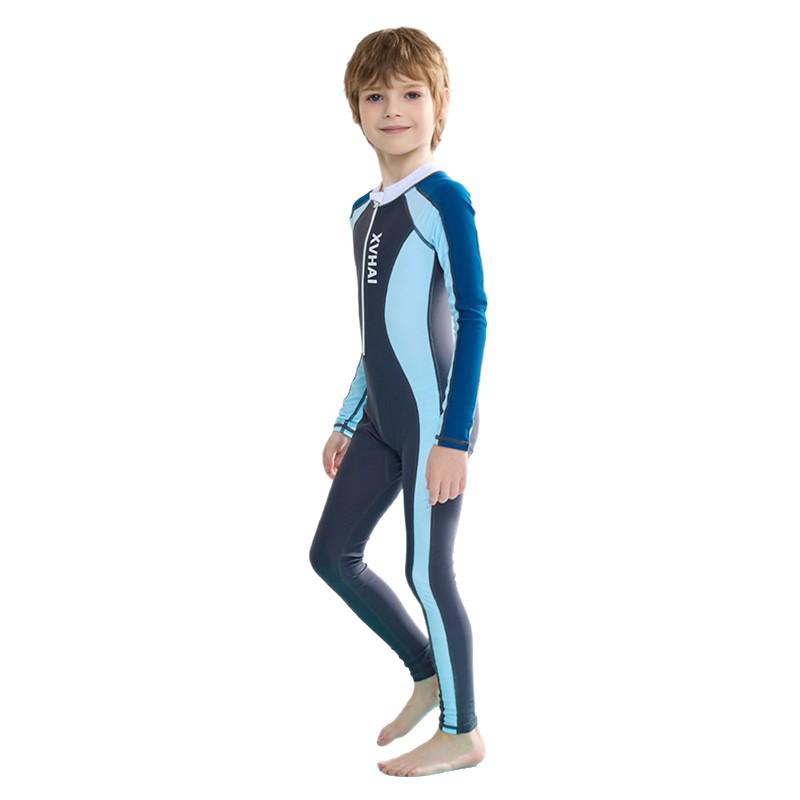 Jongens Sneldrogend Lange Mouwen Zonbescherming Snorkelen Surfen Zwempak