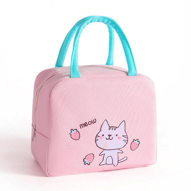 

Мультяшная сумка для бенто, термосумка, студенческая, детская, милая, большой вместимости, сумка для ланча