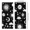 2pcs Classic Mystic Witch Polyester Curtains   Boho Sun Moon Star Mandala Print   Black and White Bedroom Decorative Drapes   for H