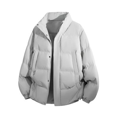 Winter Men Soild Color Parkas Men Thick Stand Collar Coat Men Cotton-Padded Jacket Women Warm Parka Male Streetwear Outerwear