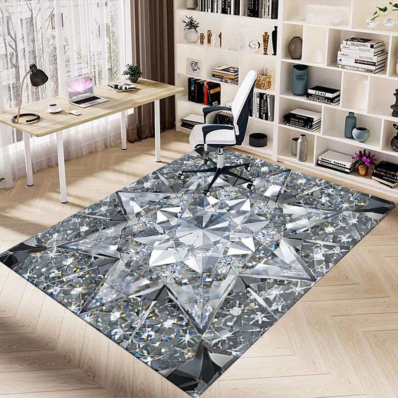 1 szt. Kryształowe Diamenty Bardzo Duży Antypoślizgowy Dywanik Podłogowy, Biuro, Rodzina, Sypialnia Duży Dywan Obszarowy Dywany Wewnętrzne, Żywe Kolory