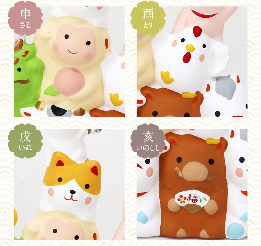 Osaka Choseido Zodiac New Perfect for Every Includes a Free Original Wooden Tag Lucky Snake Figurine, Year's Decoration, Year, Ceramic, (Shipped