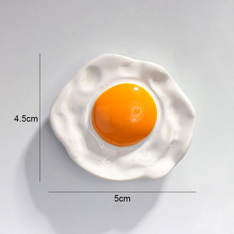 3D Simulation Food Refrigerator Sticker Mini Fun Knife Magnetic Refrigerator Magnets Fried Egg Home Decoration Neodymium Magnets