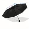 Clouds Cinnamoroll Cartoon Umbrella, Portable 3-Fold Compact Umbrella, Suitable for Camping, Hiking and Travel, Ideal Easter Birthday Gift for Family