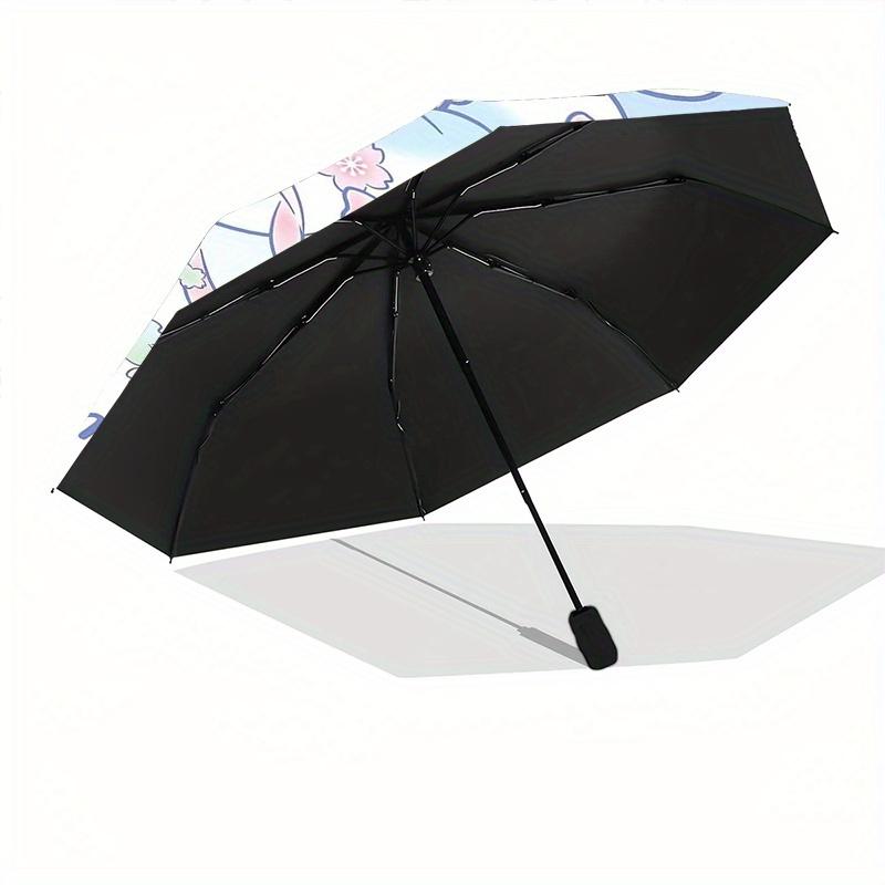 Clouds Cinnamoroll Cartoon Umbrella, Portable 3-Fold Compact Umbrella, Suitable for Camping, Hiking and Travel, Ideal Easter Birthday Gift for Family