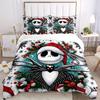 3pcs Christmas Jack Bedding Set Includes Quilt Cover and Pillowcases, Suitable for All Seasons B006