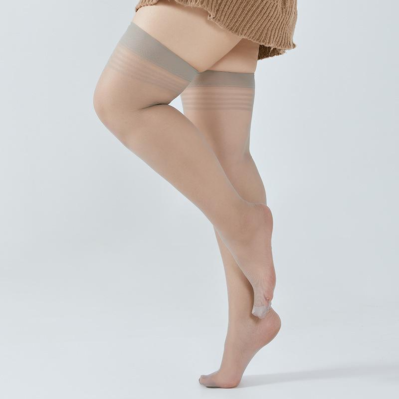 Plus Size Women Elastic Thigh High Stocking Silicone Non-Slip Nylon Over The Knee Stockings Sexy Night Club Wear Long Socks 3Xxl