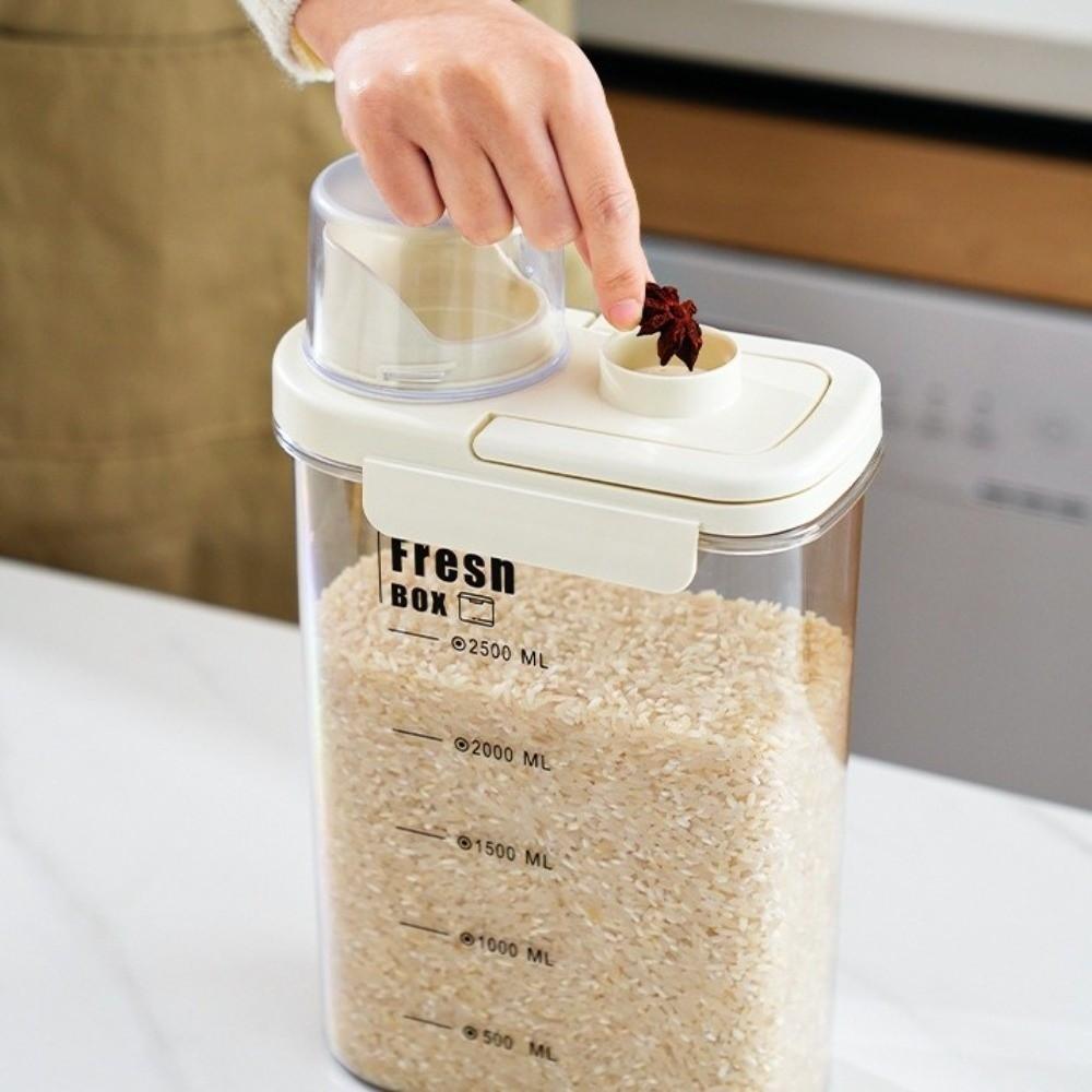 Transparent Sealed Storage Tank with Insect-Proof Lid Insect-Proof Grain Jar  Grain Storage