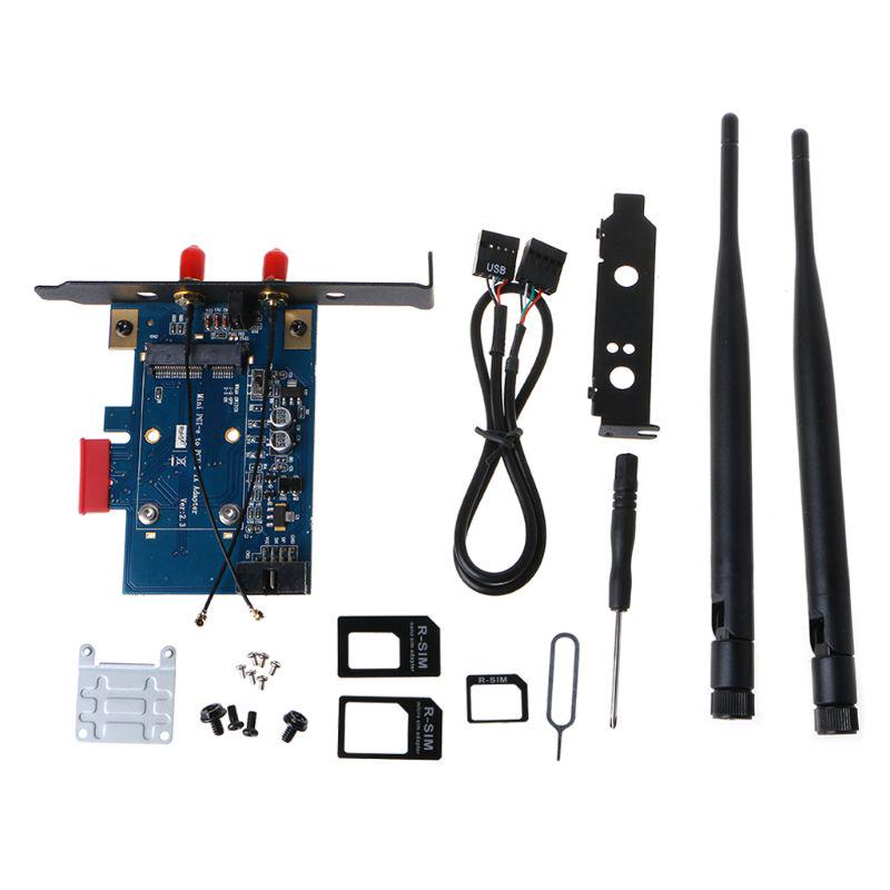 Buy Mini PCI-E PCI Express to PCI-E 1x Adapter with SIM Card Slot for ...