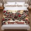 Cards Casino Theme Soft Blanket Personalized Custom Name Text Print Warm Blanket Home Sofa Bedroom Decor