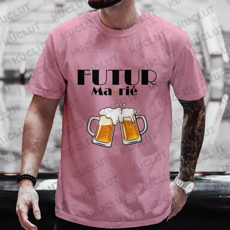 Boyfriend Evg Future Team Groom Man T Shirt Single Farewell Tees Bachelor Stag Party Tshirt Engaged Wedding Beer Graphic Tops