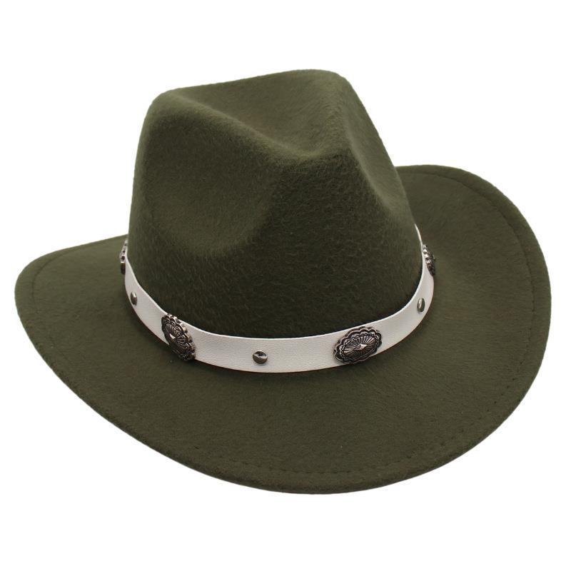 

Ethnic Top Hat, Belt, Western Cowboy Hat, Foreign Style Jazz Hat, Bohemian Woolen Hat, Sun Hat, Women one size fits all