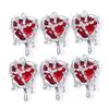 5pcs New Enamel Heart Charms Fashion Romantic Love Y2K Sweet Style Pendants For Making DIY Jewelry Accessories Necklace Findings