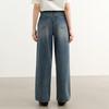 Elva' Island Women's Retro Wide-Leg Denim Trousers