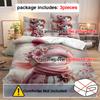 3Pcs Winter Snowman Bedding Set - Soft Pink & Pastel Pink Bedspread With Zipper Closure, All-Season Machine Washable Polyester