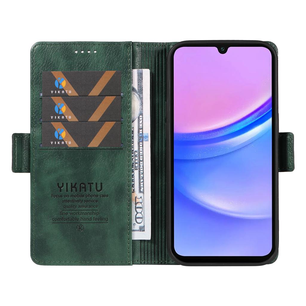 YIKATU YK-007 Pro Samsung Galaxy A17/A26 5G/A16 5G/A16 4G Pouzdro Boční přezka PU kůže Kryt na telefon Textura liči