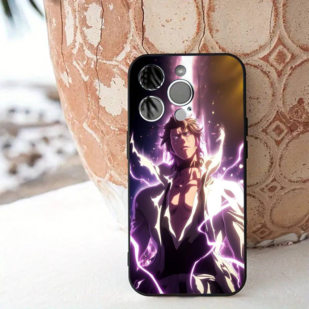 1pc Anime A-Aizen SousukeS B-BLEACH Phone Case Silicone Soft For IPhone 16 15 14 13 12 11 X XR Plus Pro Max Plus