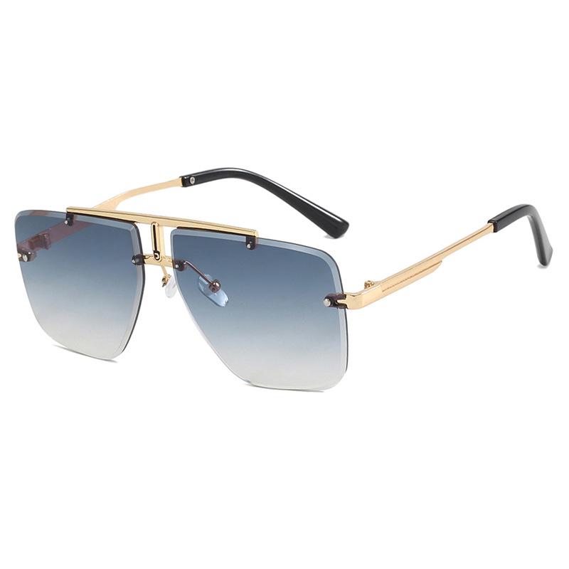 Polygon Rimless Men's Retro Sunglasses - 2024 Trendy Irregular Fashion