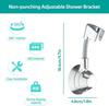 Suction Cup Shower Holder Adjustable Shower Head Holder Nozzle Handheld Holder Punch-Free Multi Angle Rotation Shower Bracket