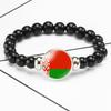 287 Länder Nationalflagge Druckknopf Elastisches Band Perlen Länderflagge Unabhängigkeitstag Perlen Schmuck Perlenarmband