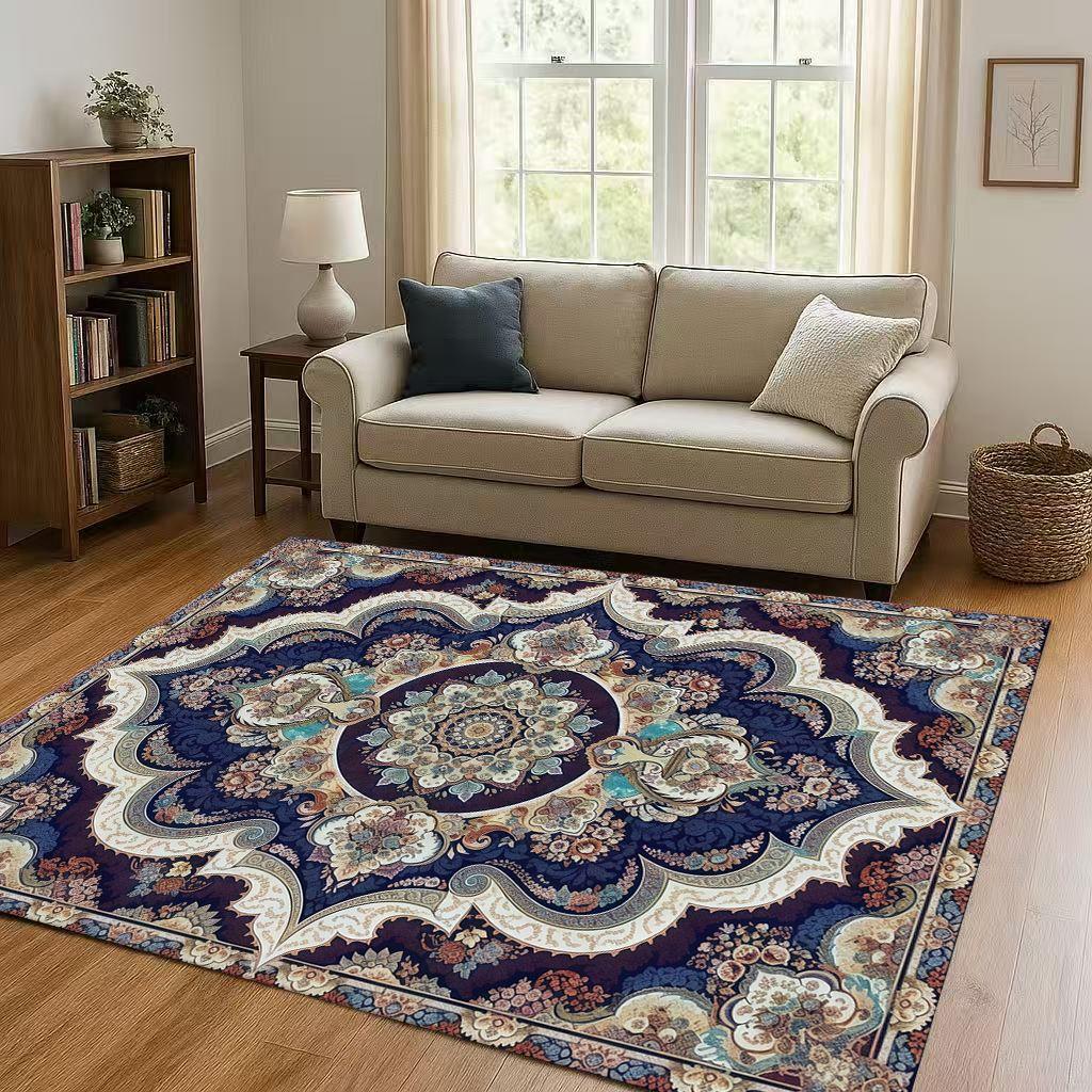 

Luxurious Turkey Persian Bohemian Living Room Non-Slip Area Rug Soft Carpet for Bedroom and Sofa ,Easy Clean Home Decor Doormat 40x60cm( 15x23in )