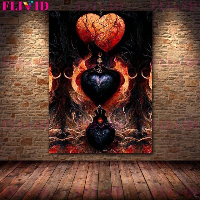 Lord of the Void and Pumpkin Demon Vintage Wall Art Canvas Painting Planet Devourer In Space Art Poster