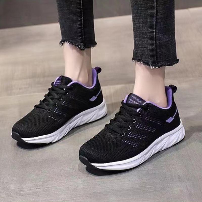 Trendy Sports Shoes 2024 New Lightweight Casual Shock-absorbing Running Flat Bottom Vulcanized Women's Shoes Platform Sneakers