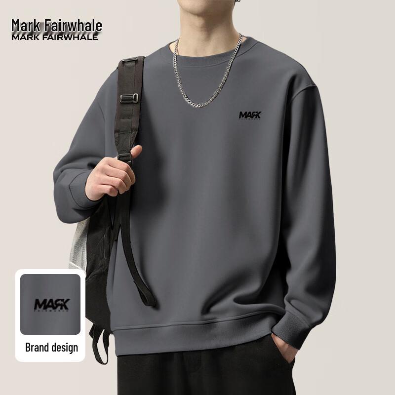 

Mark Hua Fei Men s Autumn Letter Print Round Neck Sweatshirt 4XL