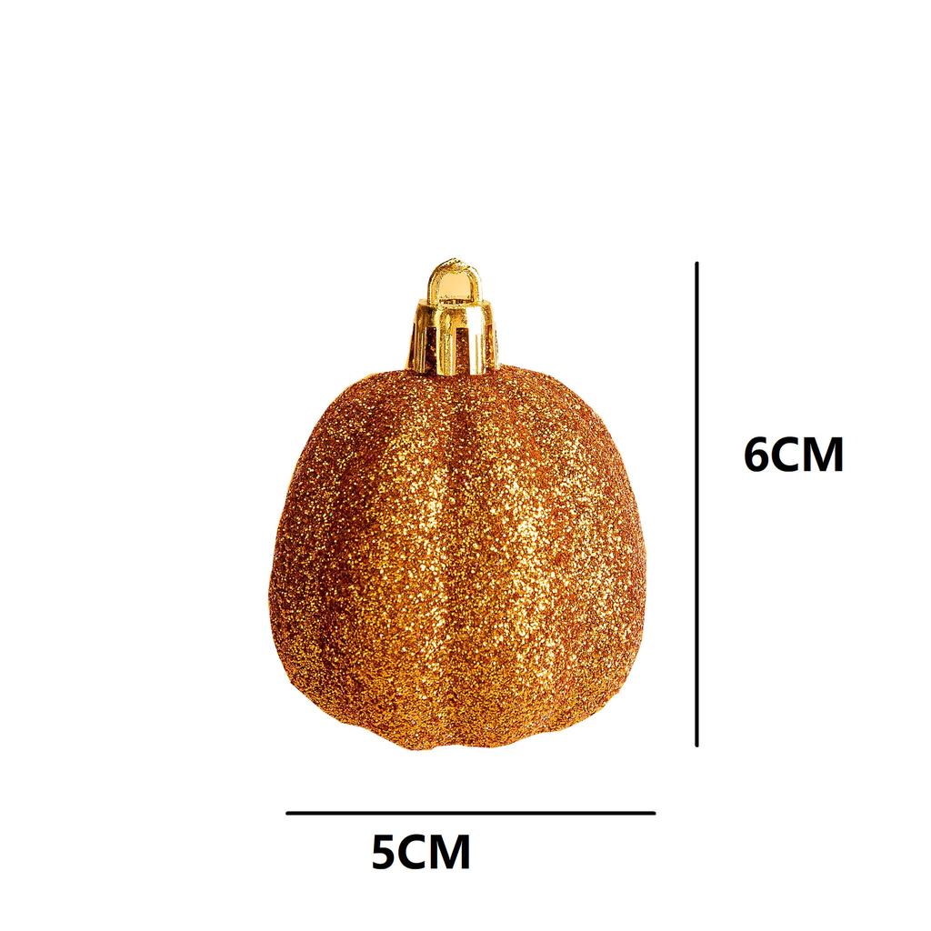 Halloween, 12 Pieces/set, Plastic Pumpkin Pendant, Harvest Festival, Thanksgiving, Holiday Decoration Pendant, Party Decoration Supplies