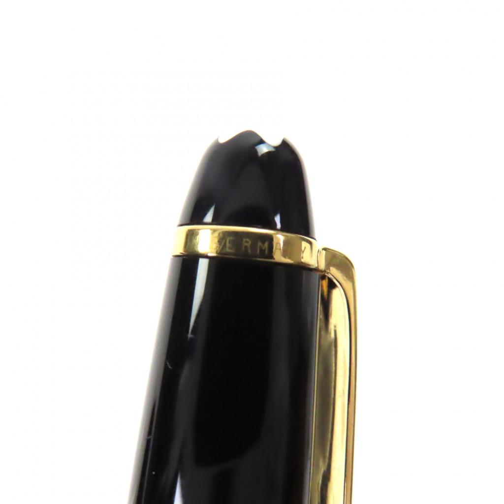 Great MONTBLANC Fountain Pen Meisterstück Classic White Star Black 14K Mens Used