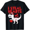 I Steal Hearts T Rex Dino Baby Boy Valentines Day Toddler Cotton Men T Shirt