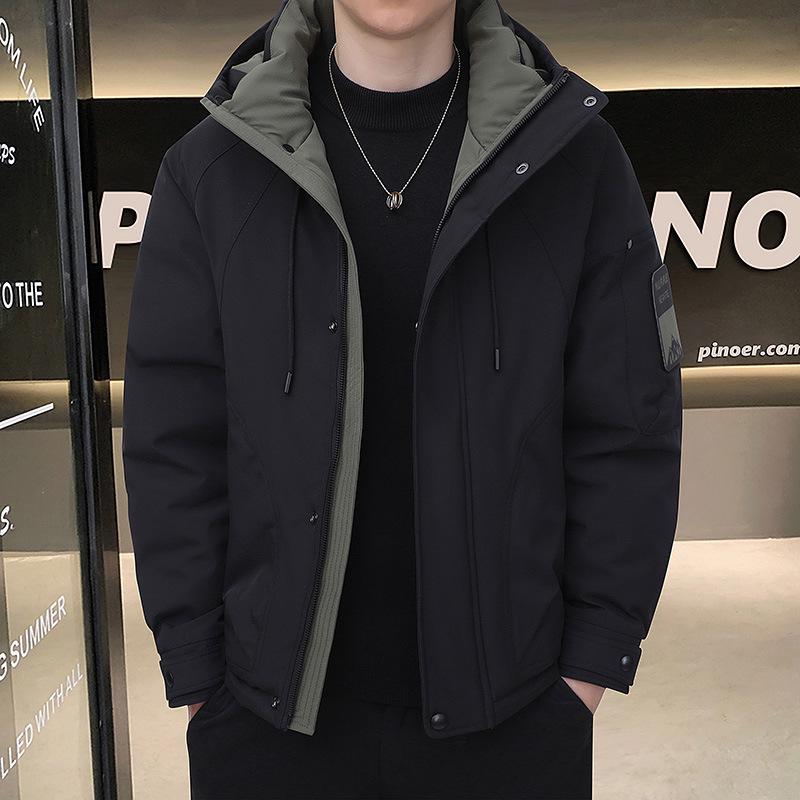 Men's 2025 Stylish Hooded Down Jacket: Warm, Handsome, and High-Quality for Autumn/Winter
