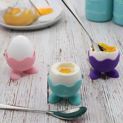 Suportes de silicone para ovos, suporte para secagem de ovos, suporte para copos de cozimento de ovos de qualidade alimentar, utensílios de cozinha para café da manhã