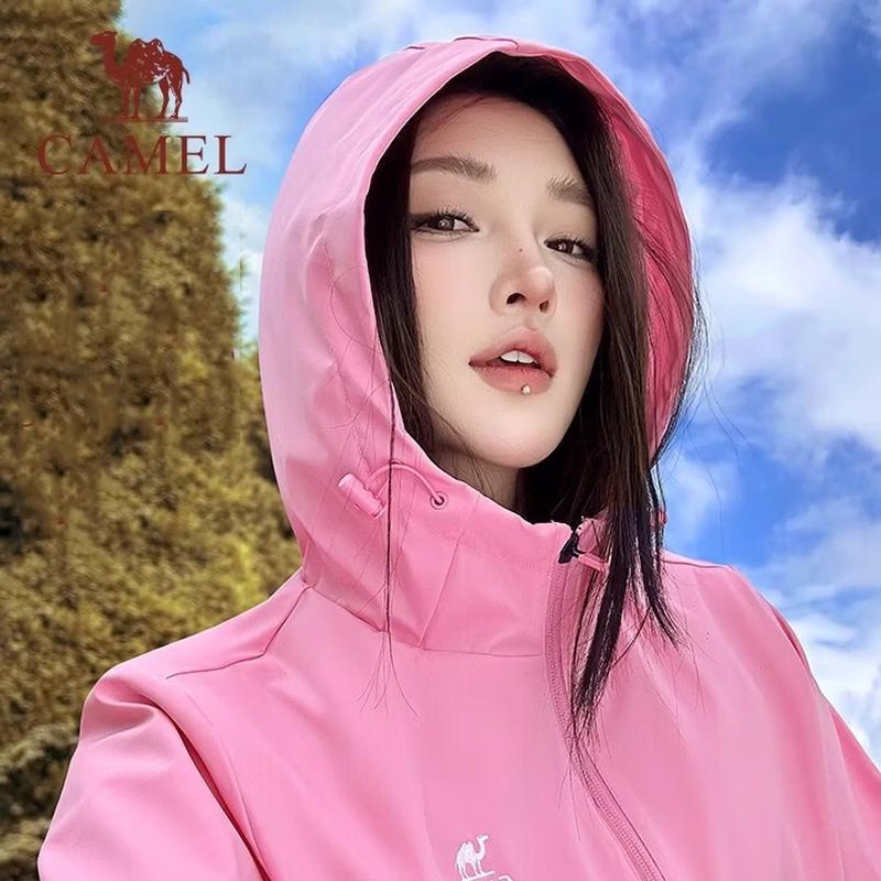 CAMEL Women's Fleece-Lined Hooded Hiking Jacket J23CAY6066
