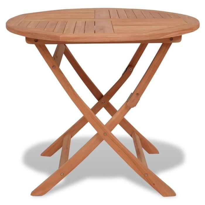 VidaXL Folding Garden Table 85x76 Cm Solid Teak Wood