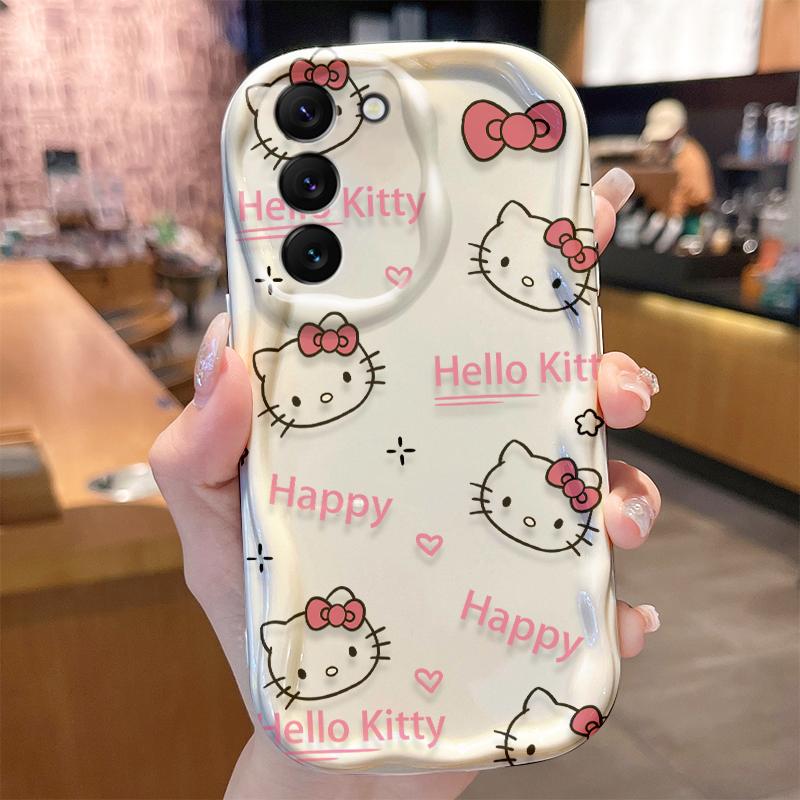 Hello Kitty Case for Samsung Galaxy S24 S23 S22 S21 Ultra Plus S20 FE A73 A72 A71 A55 A54 5G A53 A52 A51 4G A50S A50 Soft Cover