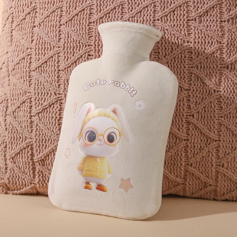 

Cartoon Rabbit & Panda Hot Water Bottle with Cloth Cover 500 ml